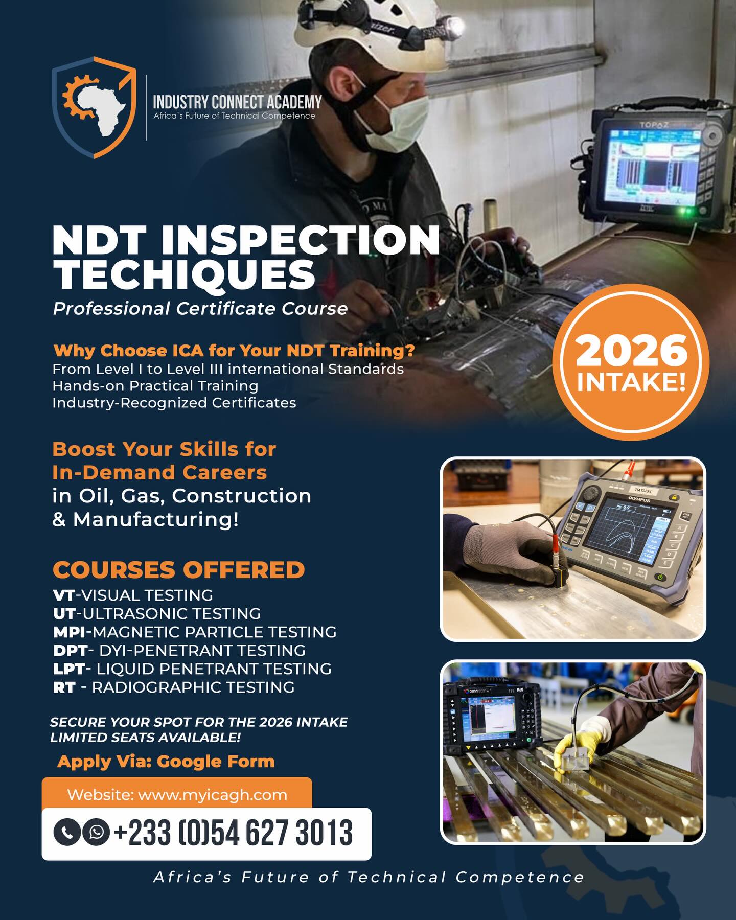 Non-Destructive Testing (NDT) Program and prepare for the next intake in 2026.